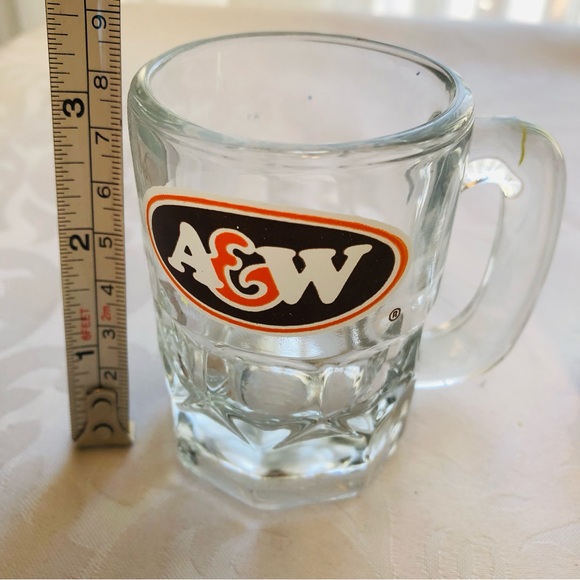 Vintage A&W mini Baby Root Beer Glass Mugs Mint - Picture 2 of 6
